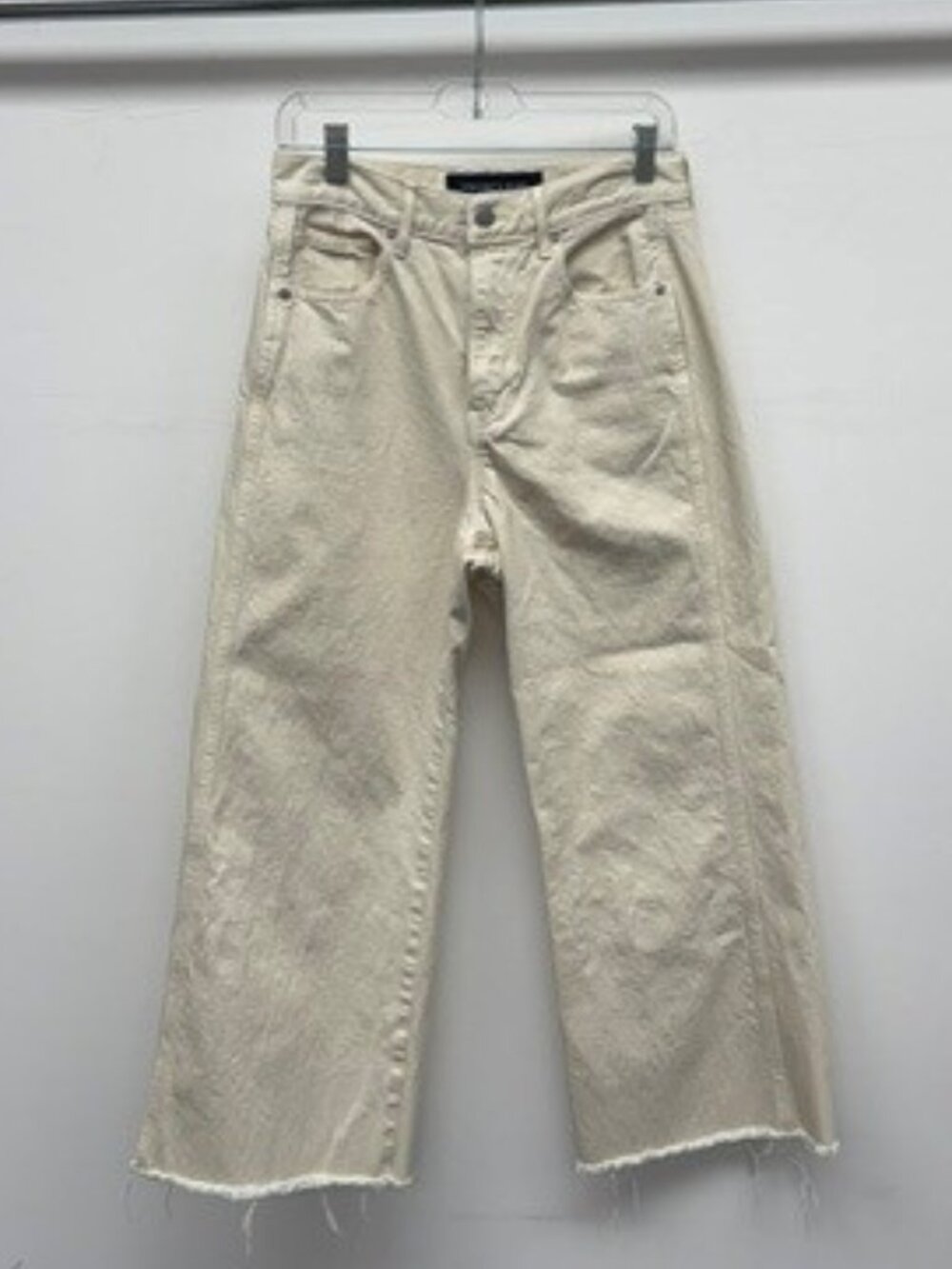 Veronica Beard High Rise Wide Leg Cream Jeans -- Size 28